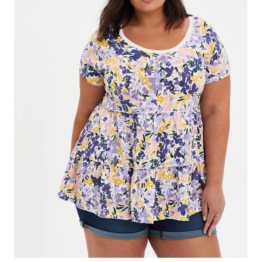 Torrid Short Sleeve Floral Shirt 1X